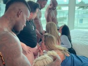 Preview 1 of BBC Hotwife Orgy In Miami - Genesis KissXXX, Masked Mylfy, Hotsauce POV & More