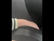 Preview 6 of Sneakily masturbating  in Uber (no panties got me wet)