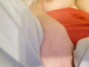 Preview 2 of Rubbing blanket on my pussy with vibrator in my panties till I cum