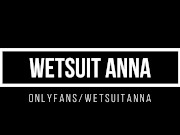 Preview 1 of Wetsuit anna outdoor wlking in wetsuit