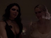 Preview 1 of Ciri and Yennefer (Valentina Nappi) try a human's cock and make it cum several times