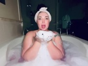 Preview 3 of Vacation Bathtime Blowjob with Slow Mo Titty and Ass Jiggles