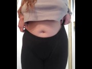 Preview 2 of BBW Gets Unexpected Surprise When She Gets Caught Twerking And Playing With Her Belly