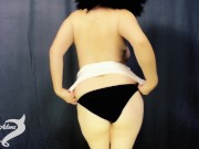 Preview 6 of Horny Chubby Girl Trying On Haul Panties! Dancing!