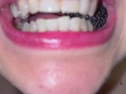Preview 2 of Giantess Pierina Goddess eats gummies (mouth fetish and uvula)