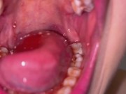 Preview 5 of Giantess Pierina Goddess eats gummies (mouth fetish and uvula)