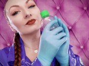 Preview 1 of ASMR clip: nitrile gloves and oil - Glaminatrix Arya Grander - hot MILF relax sexy sounding POV free