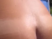 Preview 2 of Ass Fucking Myself Outside Gapping My Asshole