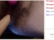 Preview 3 of Hairy FTM Pussy Pulsating Orgasm on Dildo for Stranger