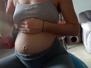 Preview 1 of Belly Button n Boobs - Pregnancy Role Play 1