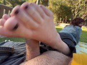 Preview 6 of Public Park Solejob cumshot