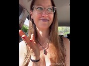 Preview 5 of MILF Trisha can't stop making herself cum in her car