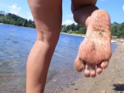 Preview 5 of High arches foot model summer life (public feet, foot teasing, foot goddess, sexy feet, pretty toes)