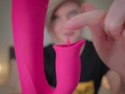 Preview 6 of Unboxing and Review of the UNVOMI Pulsating Rabbit Vibrator from Paloqueth with Housewife Ginger