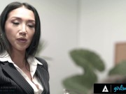Preview 2 of GIRLSWAY - Gorgeous April Olsen And Her Rivals Have To Fuck Their Way For A BIG Promotion