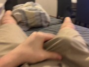 Preview 5 of Intense Orgasm Cumming In My PANTS - Ruined Pants Huge Mess