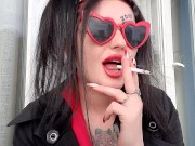 Preview 3 of Sexy smoking fetish from Dominatrix Nika. Mistress smokes 2 cigarettes