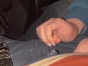 Preview 1 of BLOWJOB and mouth shot in the CAR while waiting for friends