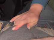 Preview 2 of BLOWJOB and mouth shot in the CAR while waiting for friends