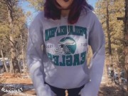 Preview 1 of Eagles Fans Creampie in the Forest