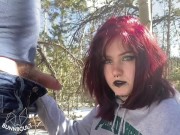 Preview 6 of Eagles Fans Creampie in the Forest