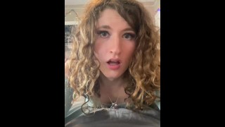 SissyJoyce in chastity sucking cock and getting fucked again