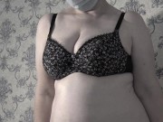 Preview 4 of Trying on bras mature bbw milf with big saggy natural tits.