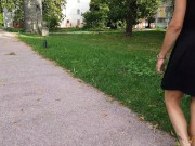 Preview 4 of Mia moglie si toglie gli slip e si masturba in un parco pubblico