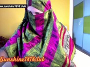Preview 3 of Muslim Arabic bbw milf cam girl in Hijab getting off naked 02.14 recording Arab big tits webcams