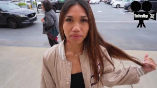 WMAF addicted Asian girl with big boobs got caught rough by BWC