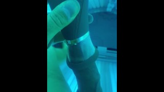 Massive Cumshot in tanning bed