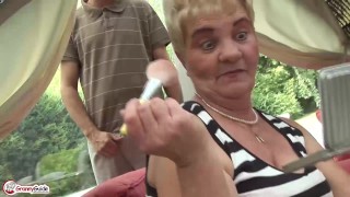 Hot 74 Year Old Granny Laura Fucks a 20 Year Old Toyboy