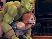 Preview 5 of Orks cuckold human wife - 3d animation