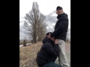 Preview 1 of OUTDOOR GAY SUCKING WITH CUM