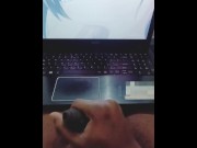 Preview 1 of Jerking off by watching Hentai porn video.