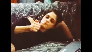 TOTALLY AMAZING 🚬. SMOKING 🚬 THROAT FUCK AN HUGE CUM SHOT ON HER FACE FOR SEXY WIFE IN LINGERIE