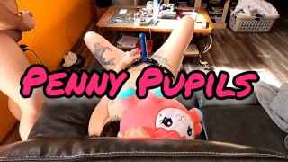 Early Morning Pegging While Gilfriend Hugs her Stuffy with Huge Cumshot!