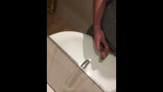 Pissing in a public sink