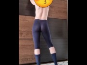 Preview 6 of Thicc ass femboy tries on tight short leggings for you