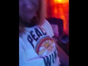 Preview 5 of Smoking weed with my hairy cougar pussy up skirt showing off for you. Smoke sesh with me.
