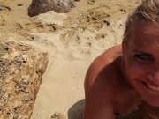 Preview 1 of German milf fucked and cummed on the nudist beach in Greece