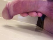 Preview 6 of HOT White Cock Rubbing On My Friends Bathroom Counter And CUMMING! MMMM