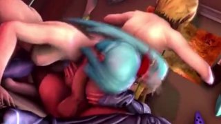 Futa Futanari Zelda and Linkle anal Gangbang 3D Hentai