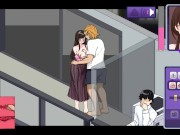 Preview 4 of Ntraholic[Tiramisu]Game-NTR Legend secretly caressed his wife's breasts while her husband smokes