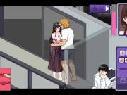 Preview 5 of Ntraholic[Tiramisu]Game-NTR Legend secretly caressed his wife's breasts while her husband smokes