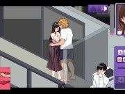 Preview 6 of Ntraholic[Tiramisu]Game-NTR Legend secretly caressed his wife's breasts while her husband smokes