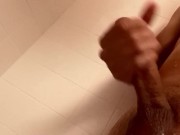 Preview 3 of Stroking My Thick Cock In The Shower Till I Cum (Cumshot) @DeepInYourGuts888