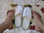 Preview 1 of My new slipper worshiping My Foots, Gonna use it to cum later