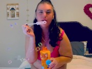 Preview 5 of Thick BBW Blows Bubbles!