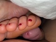 Preview 3 of Big load of cum from touching feet